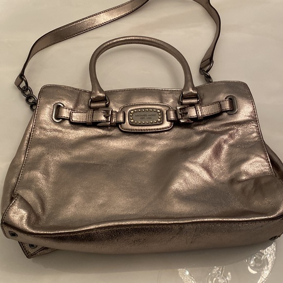 NWT Michael Kors Hamilton Rock & Roll Leather Satchel Tote - Picture 4 of 13